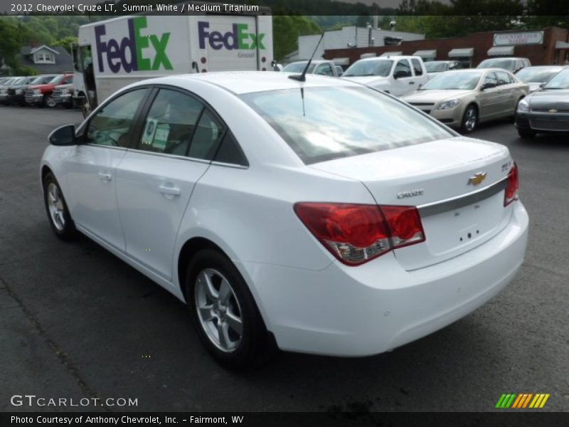 Summit White / Medium Titanium 2012 Chevrolet Cruze LT