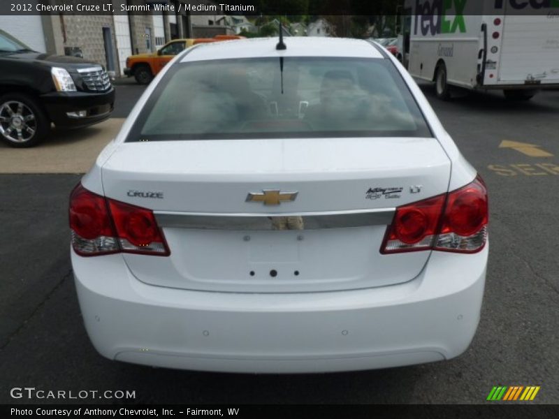 Summit White / Medium Titanium 2012 Chevrolet Cruze LT