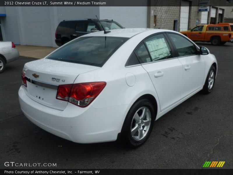 Summit White / Medium Titanium 2012 Chevrolet Cruze LT