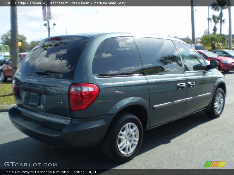 Magnesium Green Pearl / Medium Slate Gray 2005 Dodge Caravan SE