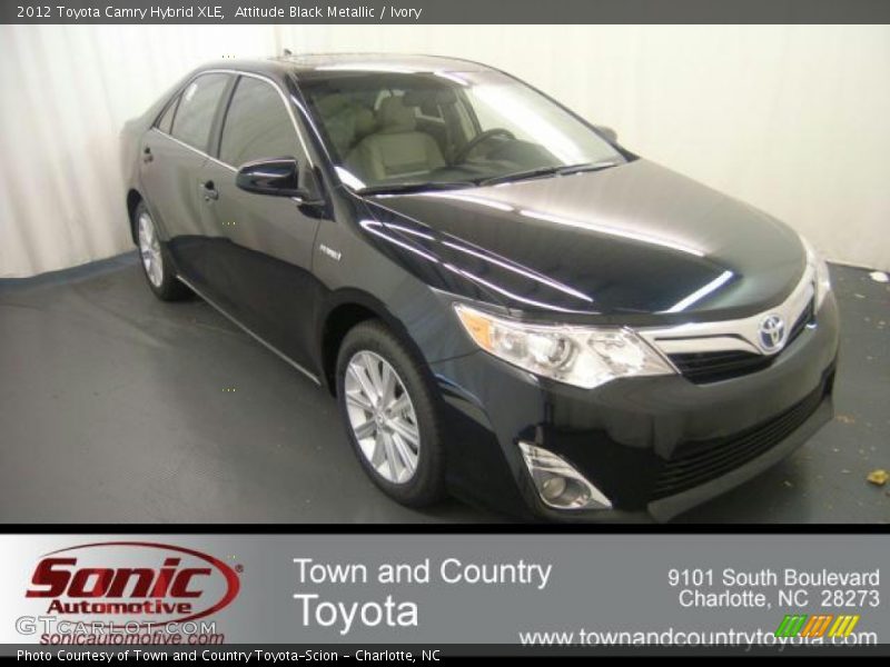 Attitude Black Metallic / Ivory 2012 Toyota Camry Hybrid XLE