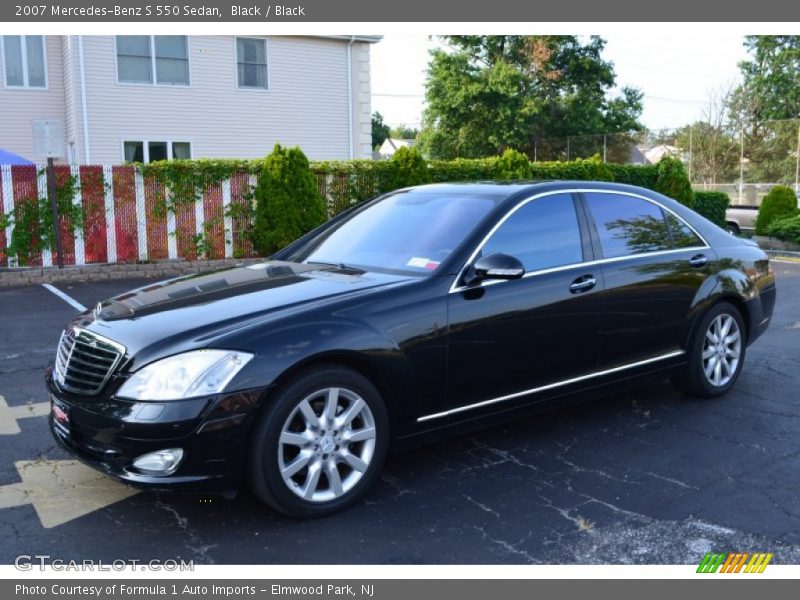 Black / Black 2007 Mercedes-Benz S 550 Sedan
