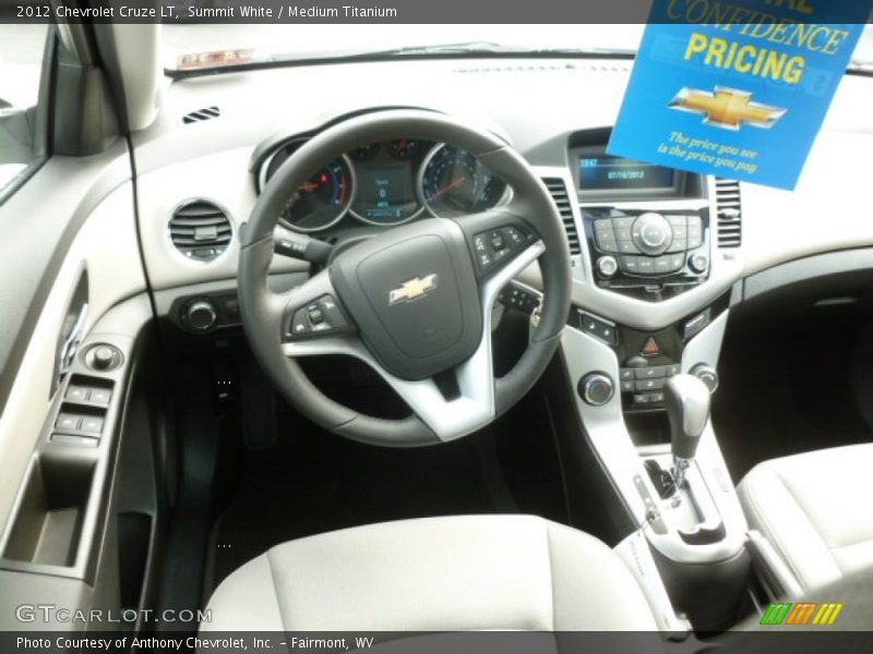 Summit White / Medium Titanium 2012 Chevrolet Cruze LT