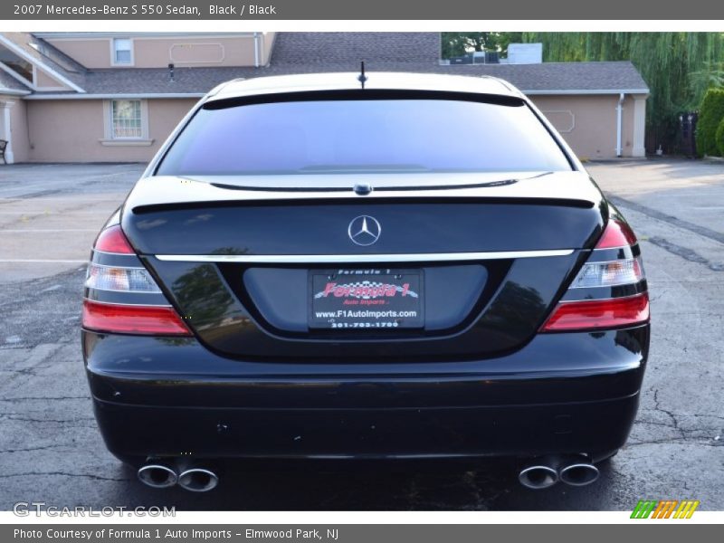 Black / Black 2007 Mercedes-Benz S 550 Sedan