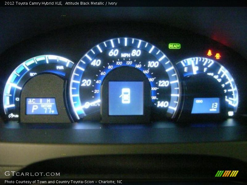 Attitude Black Metallic / Ivory 2012 Toyota Camry Hybrid XLE