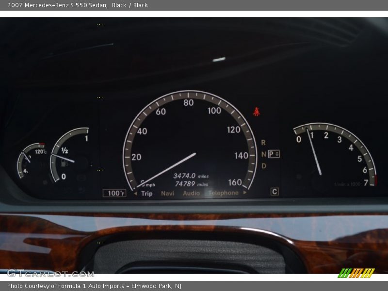 Black / Black 2007 Mercedes-Benz S 550 Sedan