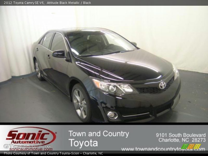 Attitude Black Metallic / Black 2012 Toyota Camry SE V6