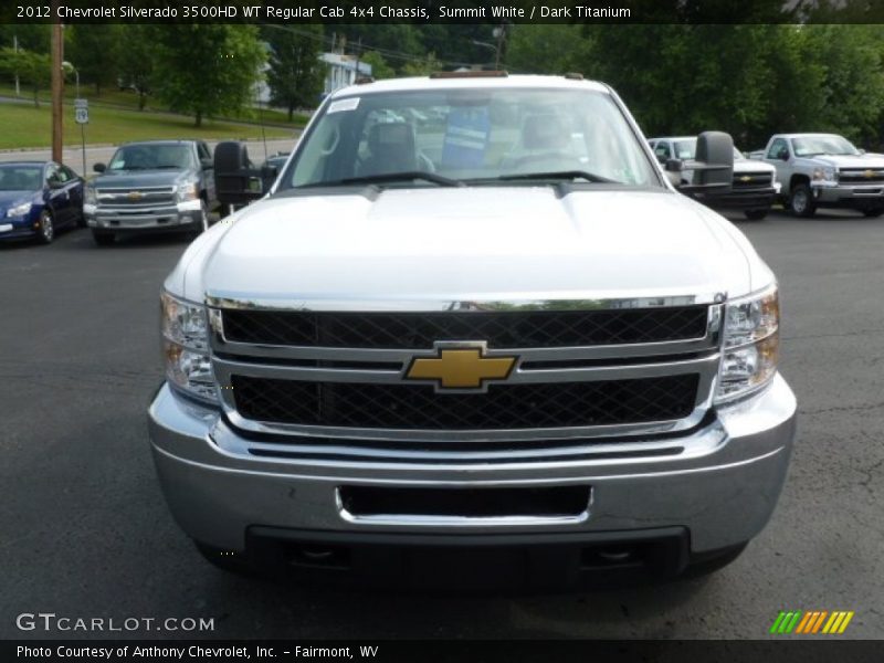 Summit White / Dark Titanium 2012 Chevrolet Silverado 3500HD WT Regular Cab 4x4 Chassis