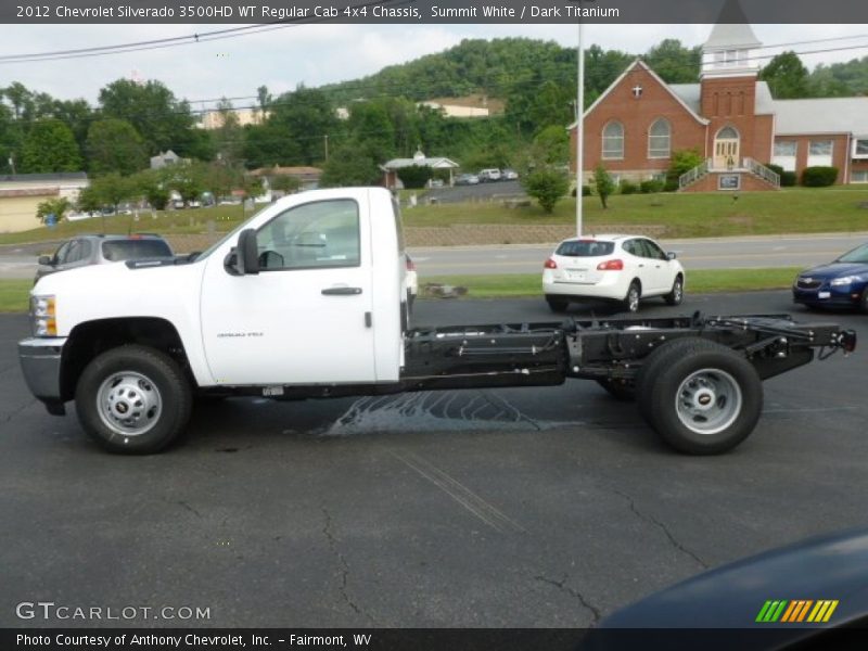 Summit White / Dark Titanium 2012 Chevrolet Silverado 3500HD WT Regular Cab 4x4 Chassis