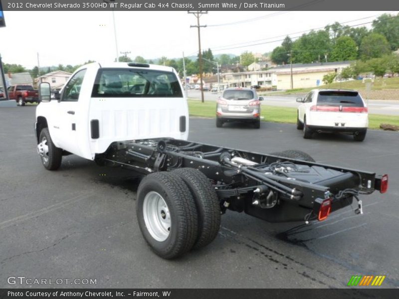 Summit White / Dark Titanium 2012 Chevrolet Silverado 3500HD WT Regular Cab 4x4 Chassis