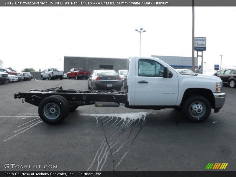 Summit White / Dark Titanium 2012 Chevrolet Silverado 3500HD WT Regular Cab 4x4 Chassis