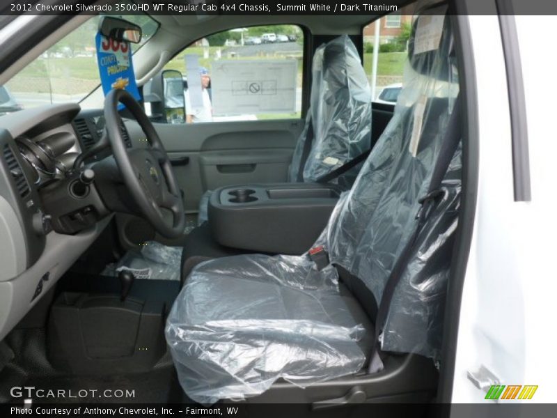 Summit White / Dark Titanium 2012 Chevrolet Silverado 3500HD WT Regular Cab 4x4 Chassis