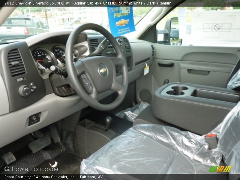 Summit White / Dark Titanium 2012 Chevrolet Silverado 3500HD WT Regular Cab 4x4 Chassis