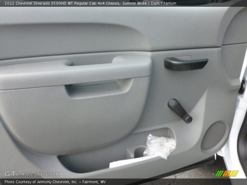 Summit White / Dark Titanium 2012 Chevrolet Silverado 3500HD WT Regular Cab 4x4 Chassis