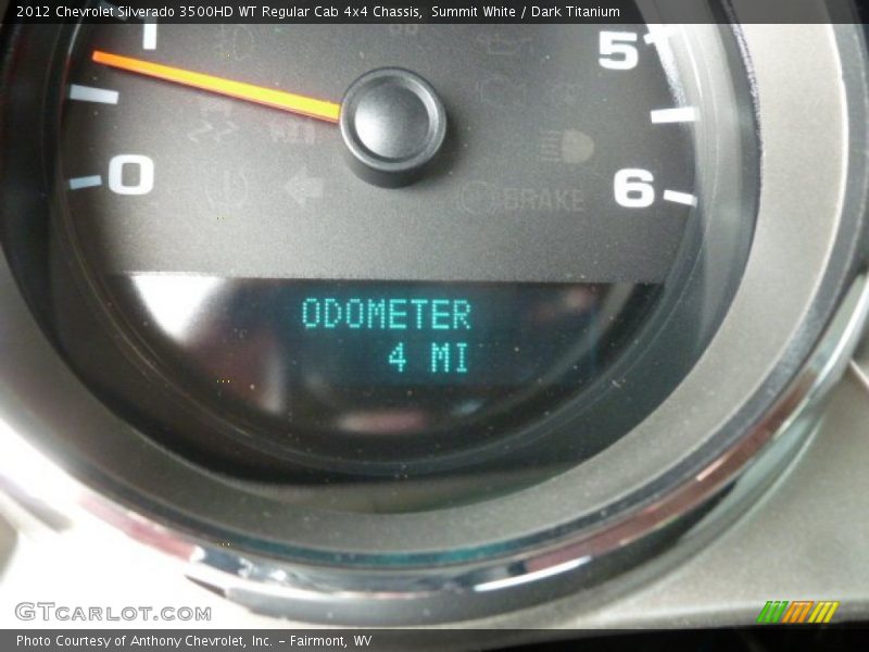 Summit White / Dark Titanium 2012 Chevrolet Silverado 3500HD WT Regular Cab 4x4 Chassis