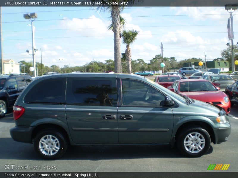 Magnesium Green Pearl / Medium Slate Gray 2005 Dodge Caravan SE