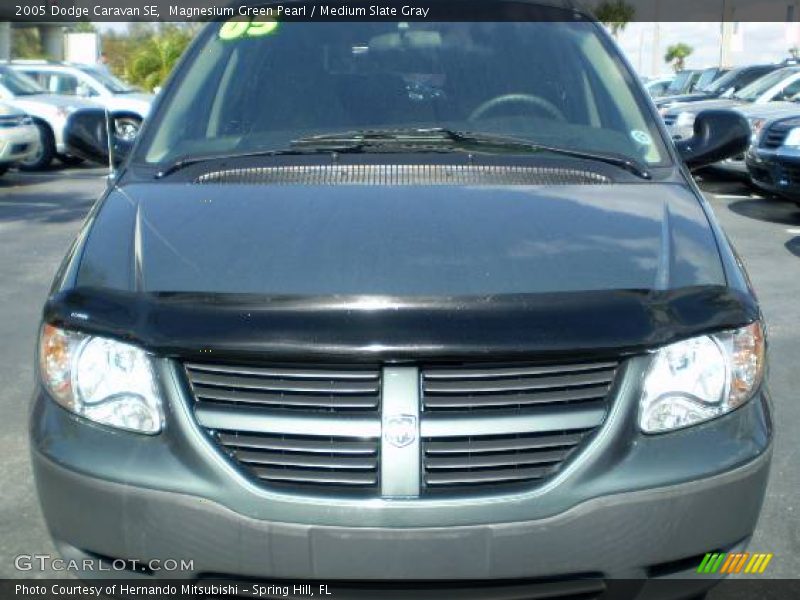 Magnesium Green Pearl / Medium Slate Gray 2005 Dodge Caravan SE