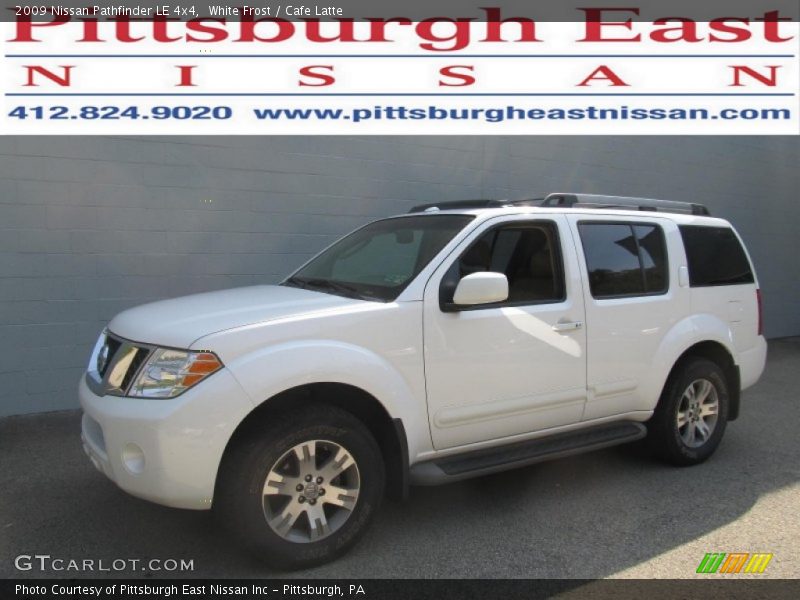 White Frost / Cafe Latte 2009 Nissan Pathfinder LE 4x4