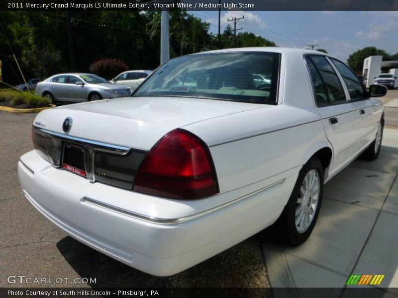 Vibrant White / Medium Light Stone 2011 Mercury Grand Marquis LS Ultimate Edition