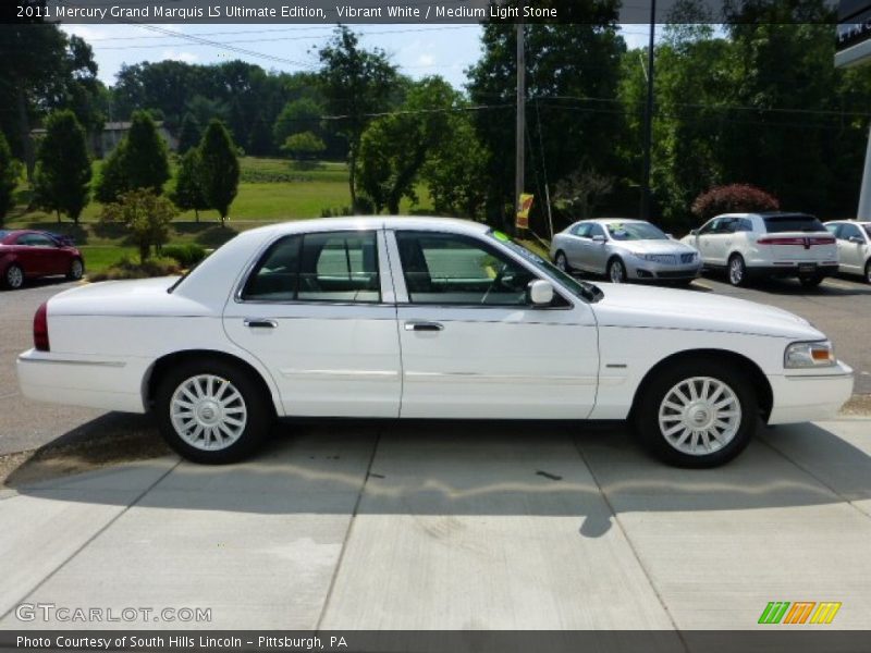 Vibrant White / Medium Light Stone 2011 Mercury Grand Marquis LS Ultimate Edition