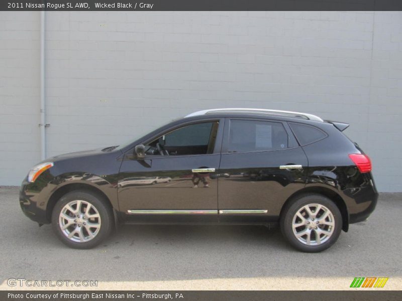 Wicked Black / Gray 2011 Nissan Rogue SL AWD