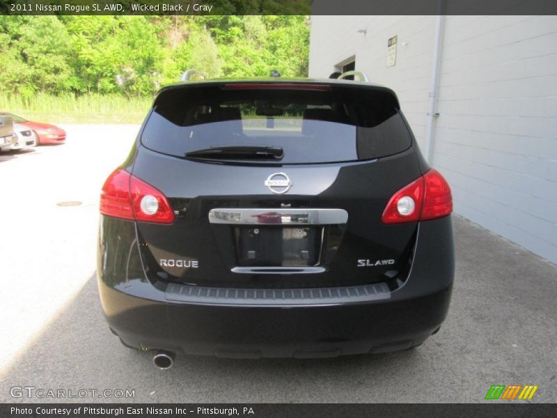 Wicked Black / Gray 2011 Nissan Rogue SL AWD