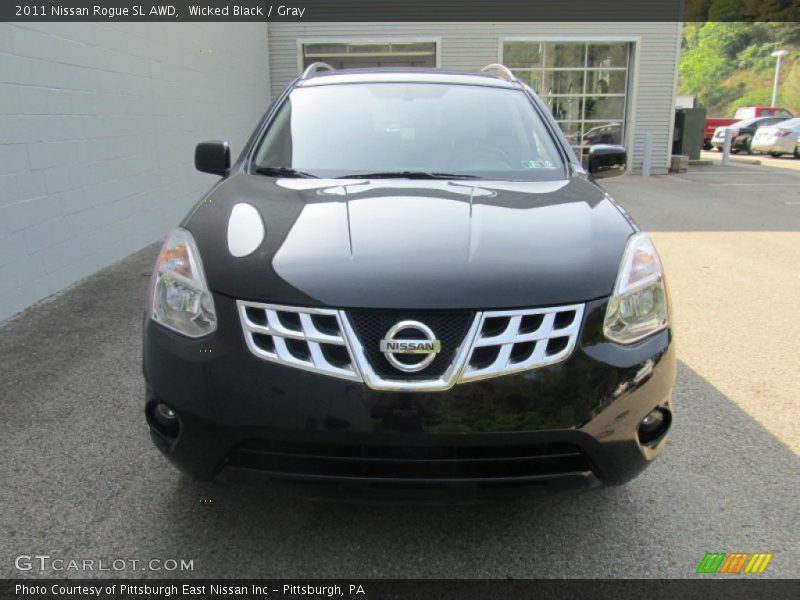 Wicked Black / Gray 2011 Nissan Rogue SL AWD