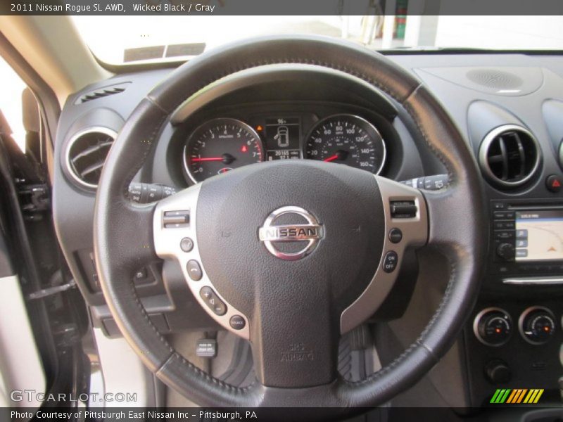 Wicked Black / Gray 2011 Nissan Rogue SL AWD