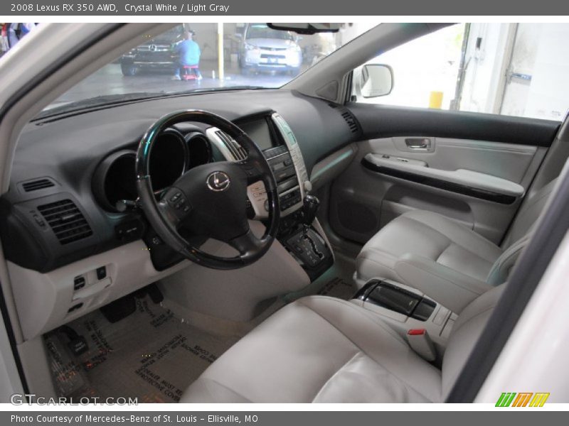 Crystal White / Light Gray 2008 Lexus RX 350 AWD