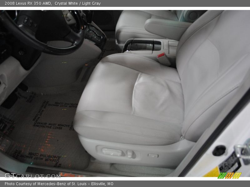 Crystal White / Light Gray 2008 Lexus RX 350 AWD