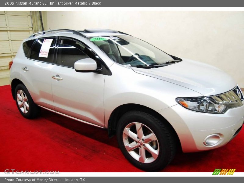 Brilliant Silver Metallic / Black 2009 Nissan Murano SL