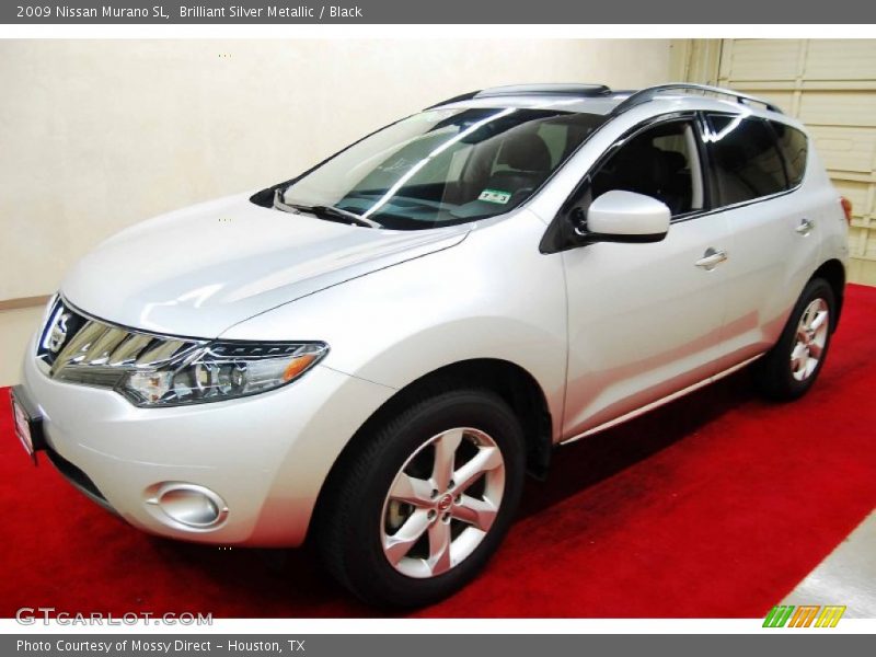 Brilliant Silver Metallic / Black 2009 Nissan Murano SL