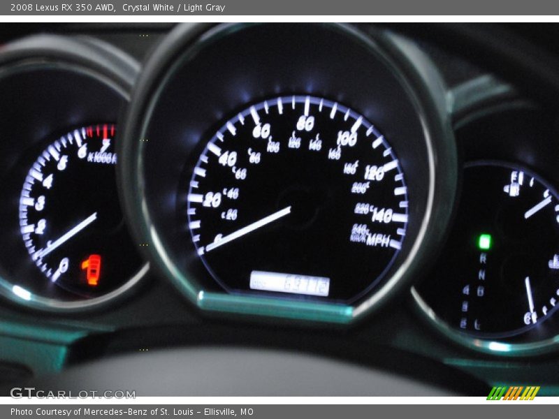 Crystal White / Light Gray 2008 Lexus RX 350 AWD