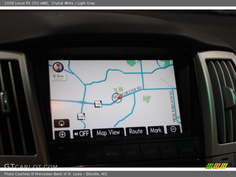 Crystal White / Light Gray 2008 Lexus RX 350 AWD
