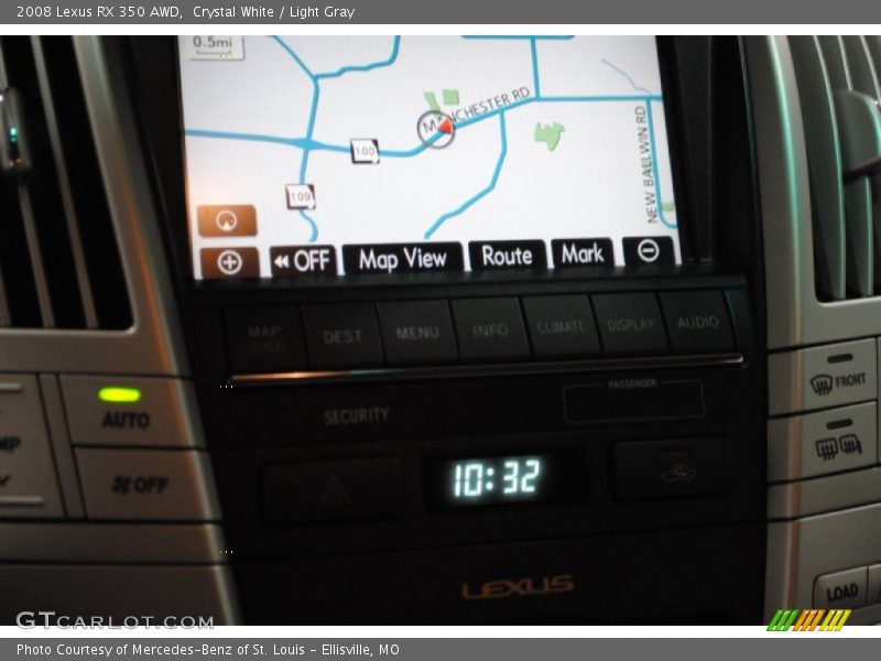 Crystal White / Light Gray 2008 Lexus RX 350 AWD