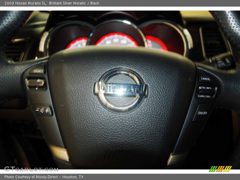 Brilliant Silver Metallic / Black 2009 Nissan Murano SL