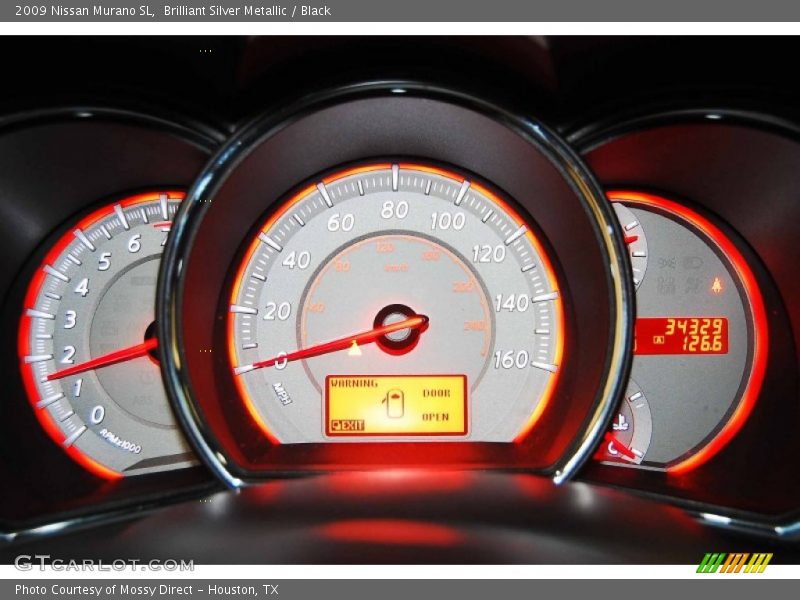 Brilliant Silver Metallic / Black 2009 Nissan Murano SL