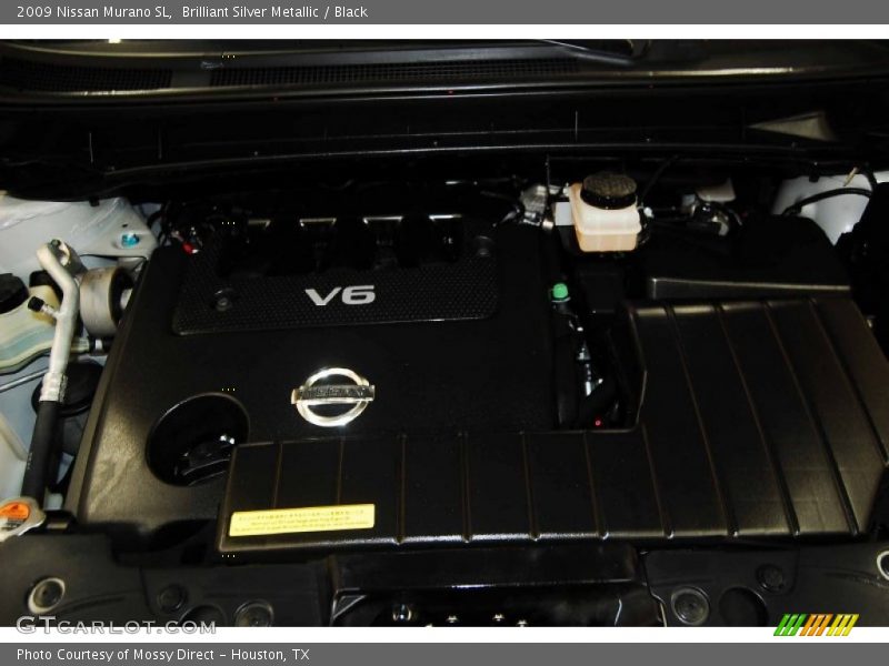 Brilliant Silver Metallic / Black 2009 Nissan Murano SL