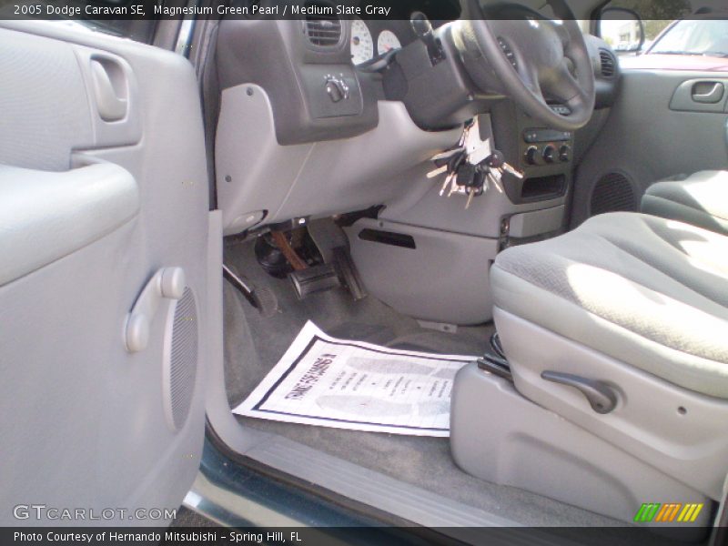 Magnesium Green Pearl / Medium Slate Gray 2005 Dodge Caravan SE