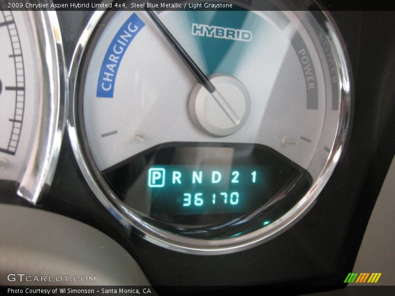 Steel Blue Metallic / Light Graystone 2009 Chrysler Aspen Hybrid Limited 4x4