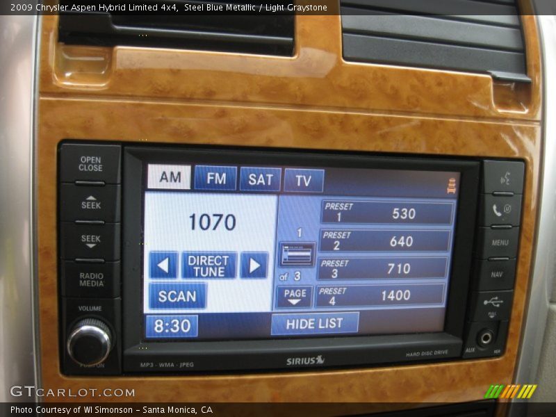Steel Blue Metallic / Light Graystone 2009 Chrysler Aspen Hybrid Limited 4x4