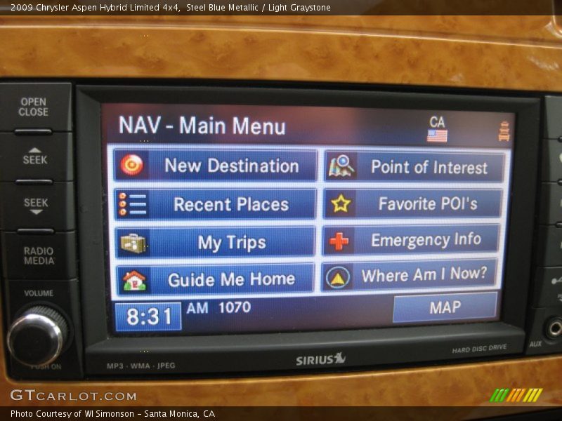 Steel Blue Metallic / Light Graystone 2009 Chrysler Aspen Hybrid Limited 4x4