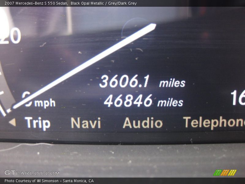 Black Opal Metallic / Grey/Dark Grey 2007 Mercedes-Benz S 550 Sedan