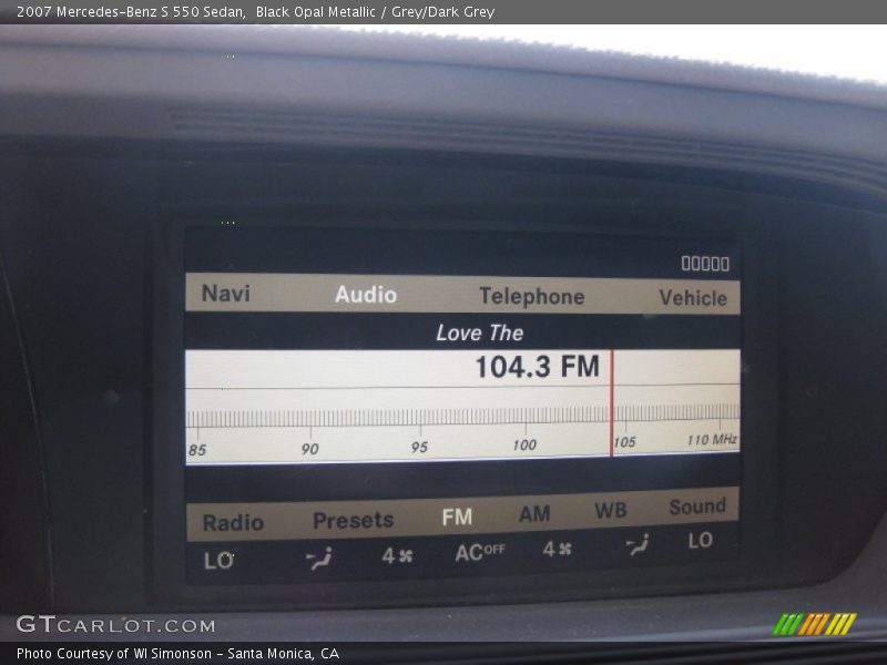 Black Opal Metallic / Grey/Dark Grey 2007 Mercedes-Benz S 550 Sedan
