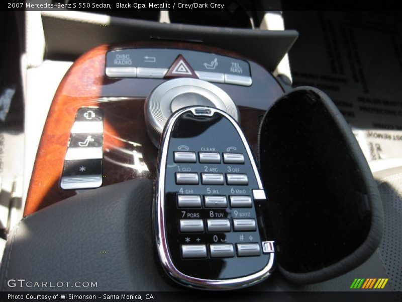 Black Opal Metallic / Grey/Dark Grey 2007 Mercedes-Benz S 550 Sedan