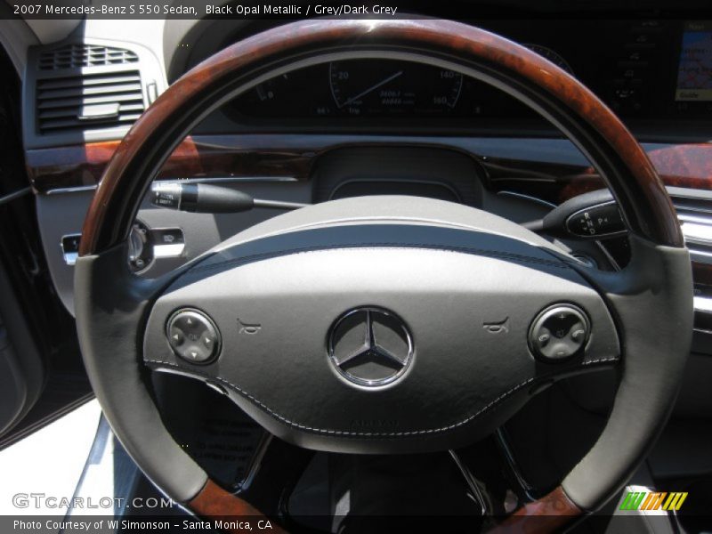 Black Opal Metallic / Grey/Dark Grey 2007 Mercedes-Benz S 550 Sedan