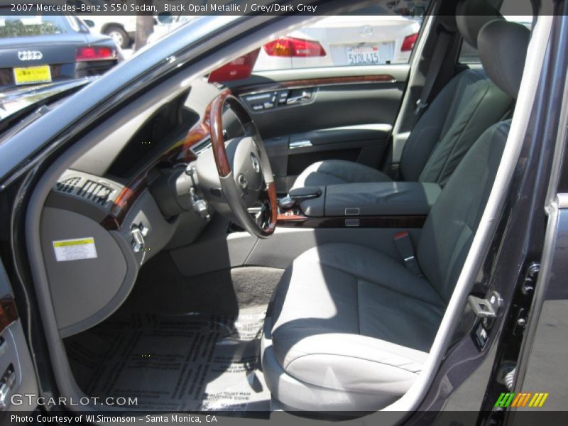 Black Opal Metallic / Grey/Dark Grey 2007 Mercedes-Benz S 550 Sedan