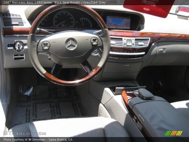 Black Opal Metallic / Grey/Dark Grey 2007 Mercedes-Benz S 550 Sedan