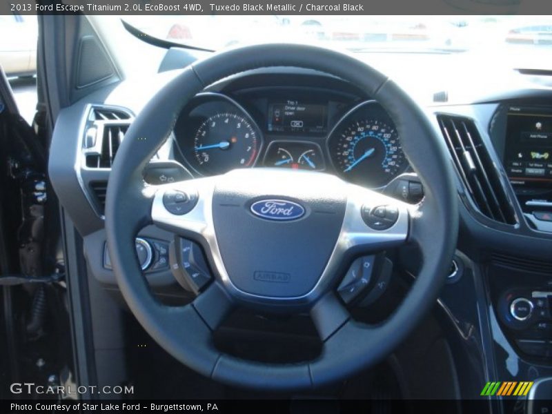 Tuxedo Black Metallic / Charcoal Black 2013 Ford Escape Titanium 2.0L EcoBoost 4WD