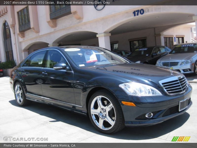 Black Opal Metallic / Grey/Dark Grey 2007 Mercedes-Benz S 550 Sedan